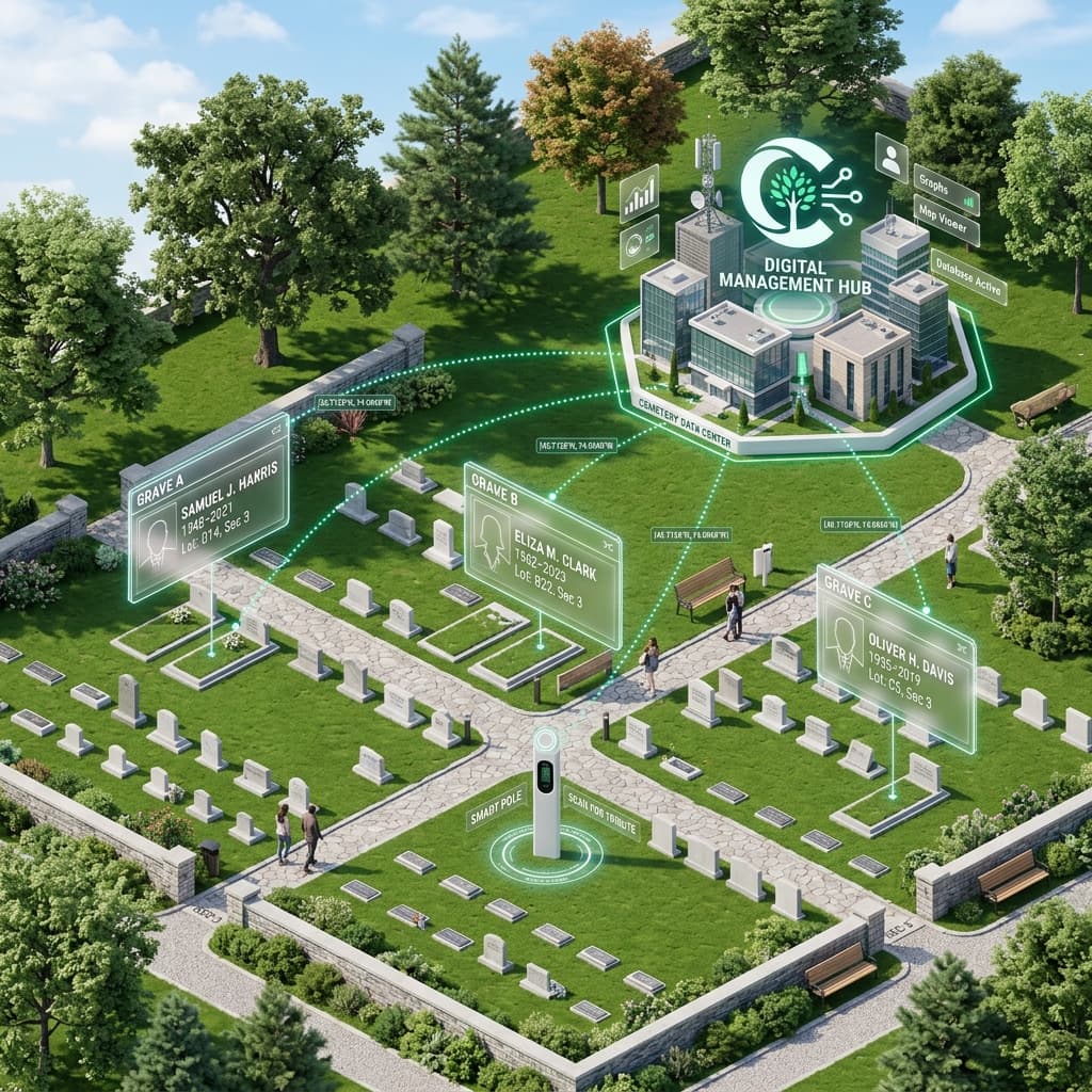 Digital Cemetery Infrastructure Visualization